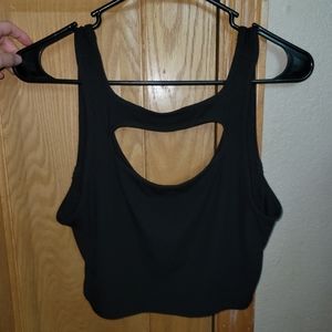 NWT LA Front Cutout Crop Top